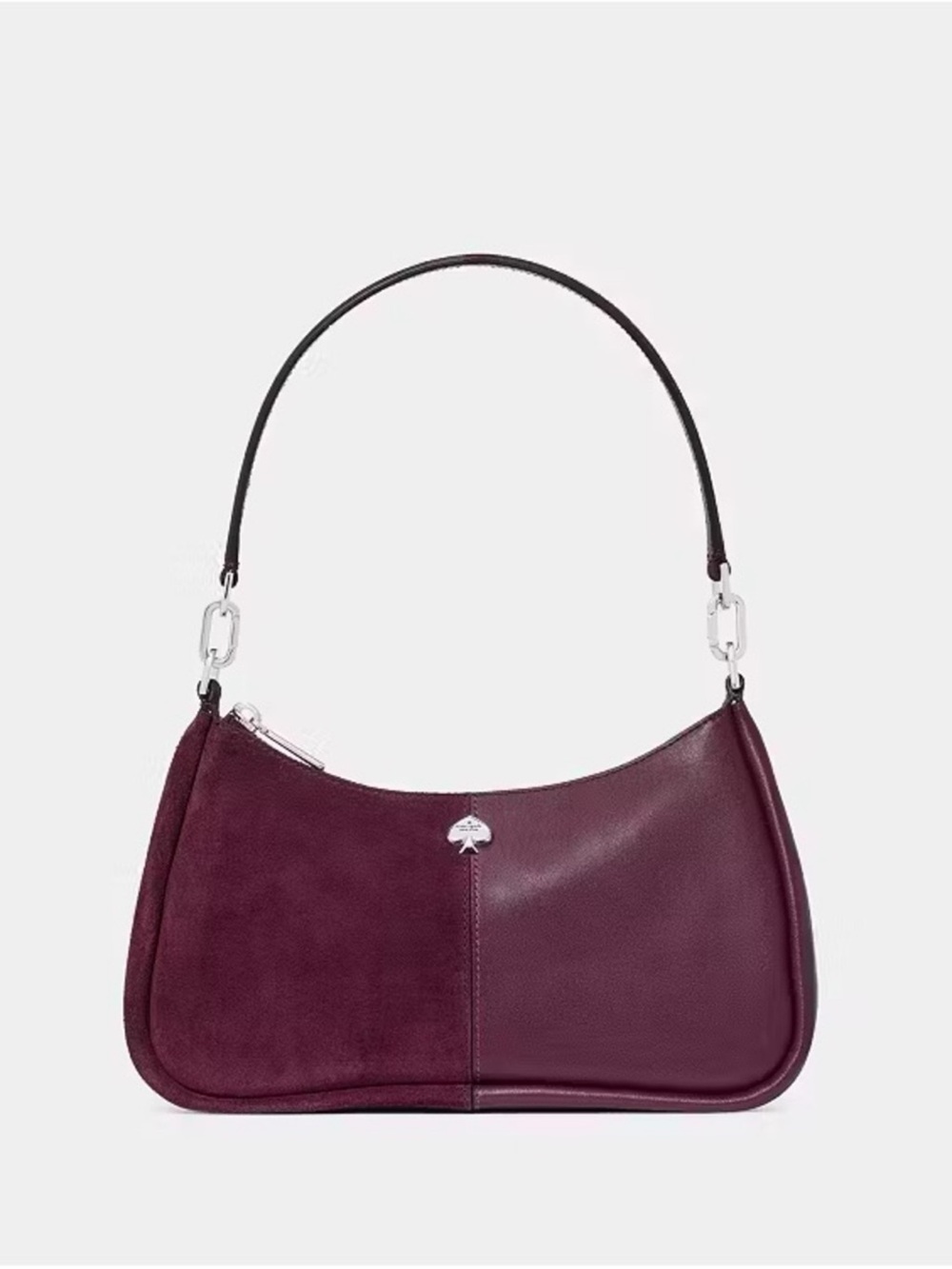 Kate Spade Kayla Suede Shoulder Bag Deep Cherry Multi